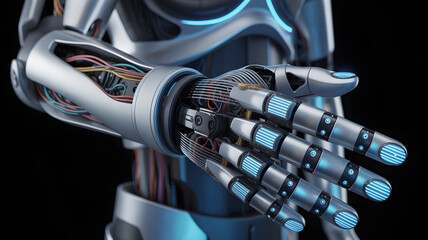 Robotic hand offering help with connection and development