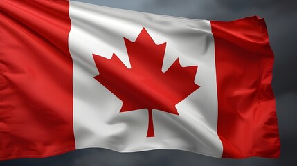 Flag of Canada, Fabric realistic flag, Canada Independent Day flag