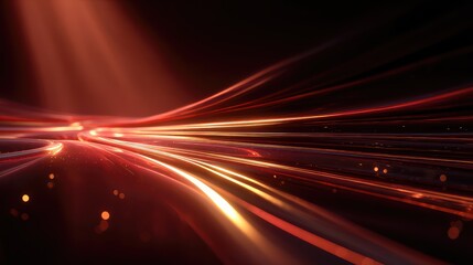 Red light trails illustrating data transfer in network