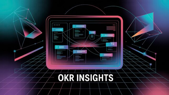 Visual Representation of OKR Insights with Digital Interface Elements