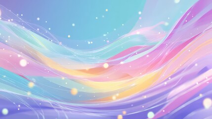 Colorful pastel flowing waves creating an abstract background