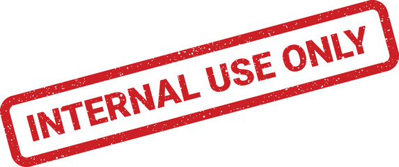 Distressed red rubber stamp displaying INTERNAL USE ONLY for restricted company documents