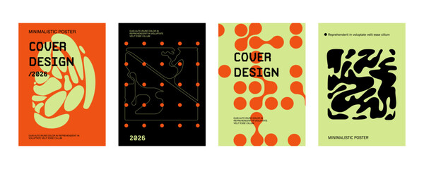 Abstract geometric poster cover design. Geometric shape. Design elements for poster, magazine, book cover, brochure.	
