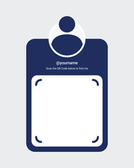 Social Media Profile QR Code Template Vector Design
