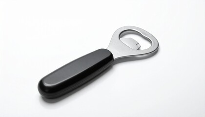 Black swivel connector on white background, industrial utility…