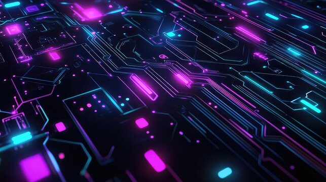 Digital circuit board connecting data in cyberspace network - Powered by Adobe