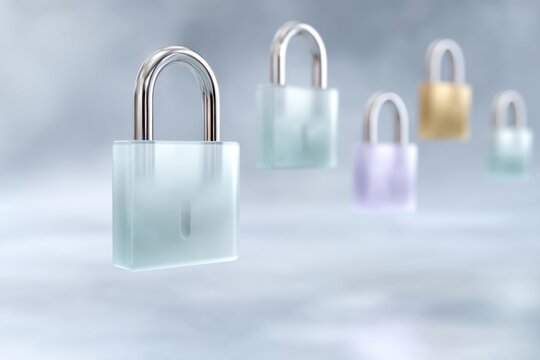 Blockchain security system visualized with transparent locks and keys over data flow, Canon EOS R5 --ar 3:2 --profile sjdv69f --stylize 750 --v 7 Job ID: 89542bc7-eb7d-4cf0-ac7a-a1ef0aebf691