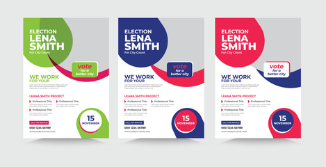 political election vote flyer design template, editable vote campaign flyer leaflet layout vector premium.