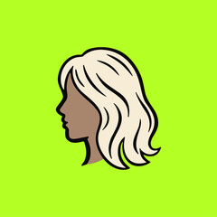 Haircut style icon logo flat vector design