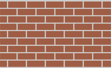 Obraz premium Simple Flat Brick Wall Background Texture Seamless Decorative Construction