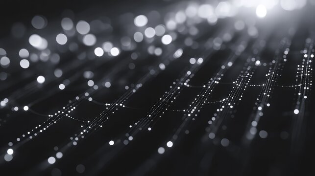 Futuristic data network connecting global information flow - Powered by Adobe