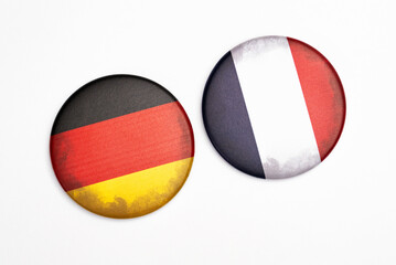 Fototapeta premium Deutsches und französisches Wappen