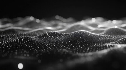 Digital wave creating abstract futuristic network technology background