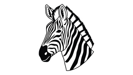 Zebra head silhouette