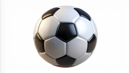 A realistic, isolated soccer ball against a clean white background.