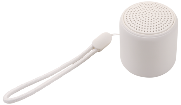 Mini white portable Bluetooth speaker