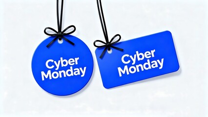 Cyber monday sale tag isolated on