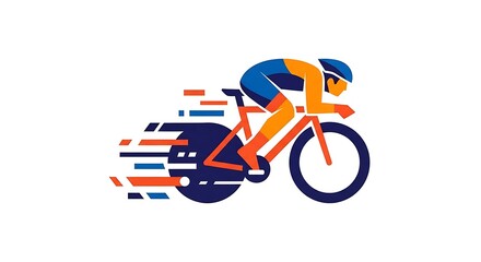 Cycling race athlete vector illustration for sports and fitness activities design needs