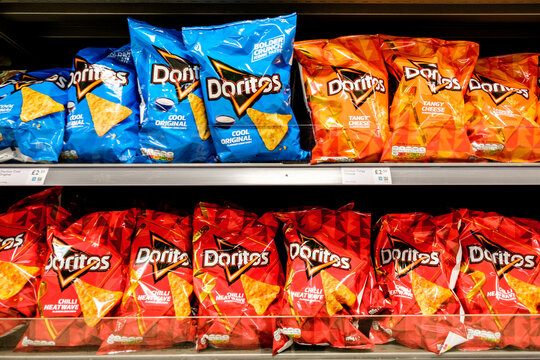 Selection Of Popular Doritos Flavoured Corn Chips