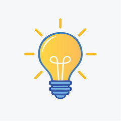 Bright Idea: Stylized Light Bulb Icon Representing Innovation and Creativity