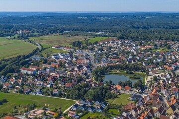 Obraz premium Ausblick ins herbstliche Nürnberger Land rund um die Marktgemeinde Schnaittach 