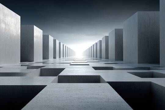 Minimalist geometric dashboard grid with soft shadows in low contrast corporate style