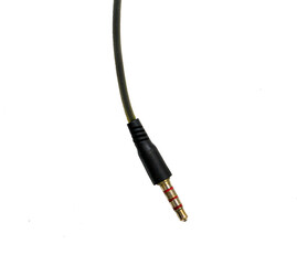 Cable with 3.5mm TRRS  Connector on White Background