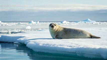Naklejka premium arctic seal rest