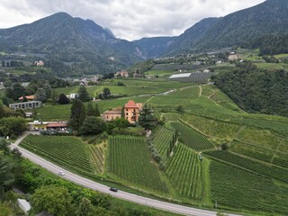 Castello Rametz Marlengo Italy Drone