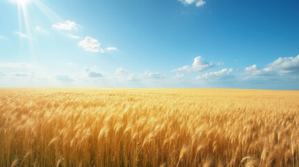 Obraz premium Countryside Landscape With Rye Field.