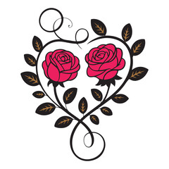 Rose  Valentine's Day eps file vector.