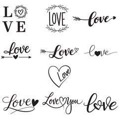 Love eps Bundle, Valentines vector file.