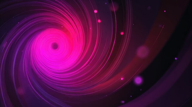 Abstract glowing neon spiral vortex in deep space