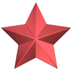 3D star. Star shape. 3D illustration.