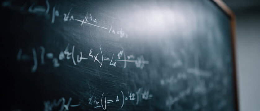 Chalkboard equation math algebra calculus education classroom learning focus concept