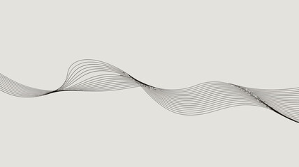 Abstract flowing wave lines pattern illustration on a clean light background, modern minimalistic graphic design texture