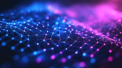 Global network connection illuminating digital data technology background