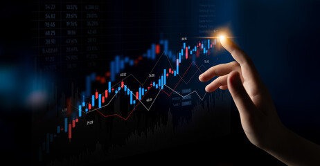 Candlestick chart visualizing financial market trends, investment patterns, price fluctuations, and trading strategy in capital and digital asset markets Latch