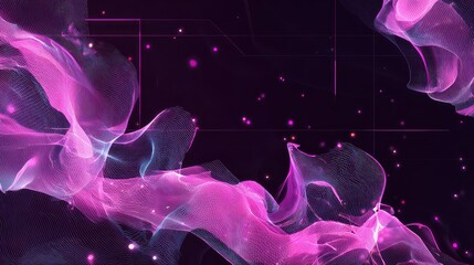 Abstract purple digital wave mesh background