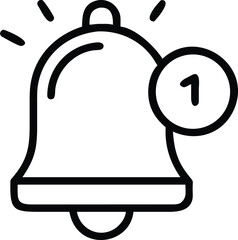notification bell icon vector illustration
