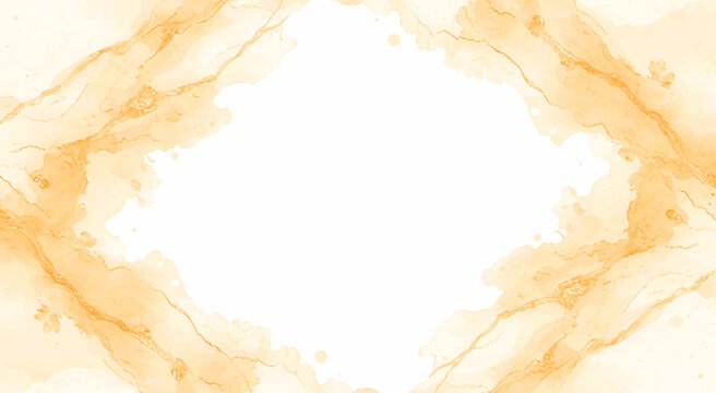 Elegant golden watercolor frame on, featuring a luxurious and shimmering texture, perfect for adding a touch of glamour and sophistication to any project