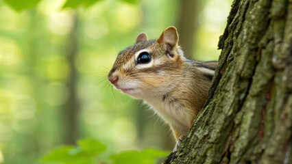 tiny chipmunk peek