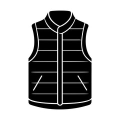 Sporty Men&rsquo;s Lightweight Vest Icon with Quilted Texture.