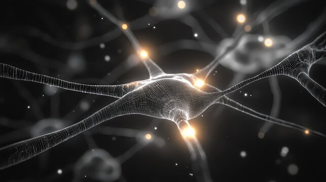 Neural network forming synaptic connections and transmitting electrical impulses