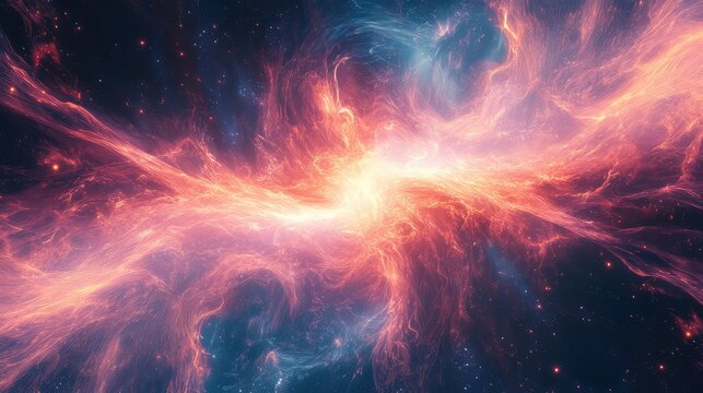 Cosmic nebula forming stars in deep space universe - Powered by Adobe
