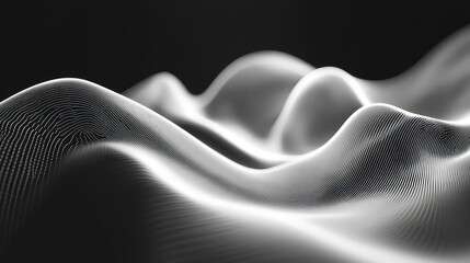 Digital undulating wave surface creating abstract background texture