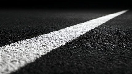 Fototapeta premium White Line on Asphalt Direction, Road Marking, and Transportation Concept