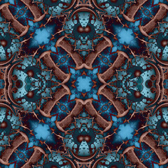Seamless kaleidoscope pattern. Abstract texture. Creative and seamless background