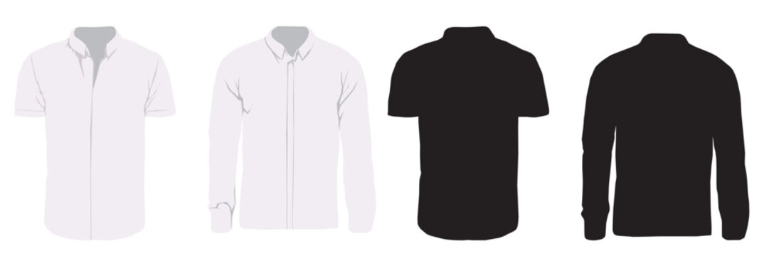 vector illustration of a business suit white shirt 