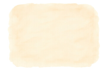 Torn beige parchment paper with textured old blank paper sheet vintage grunge page, transparent background